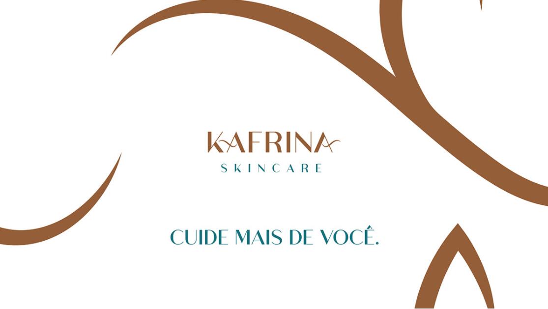 KAFRINA美容護膚產品品牌logo/vi設計，雙A字母+橢圓形品牌形象識別