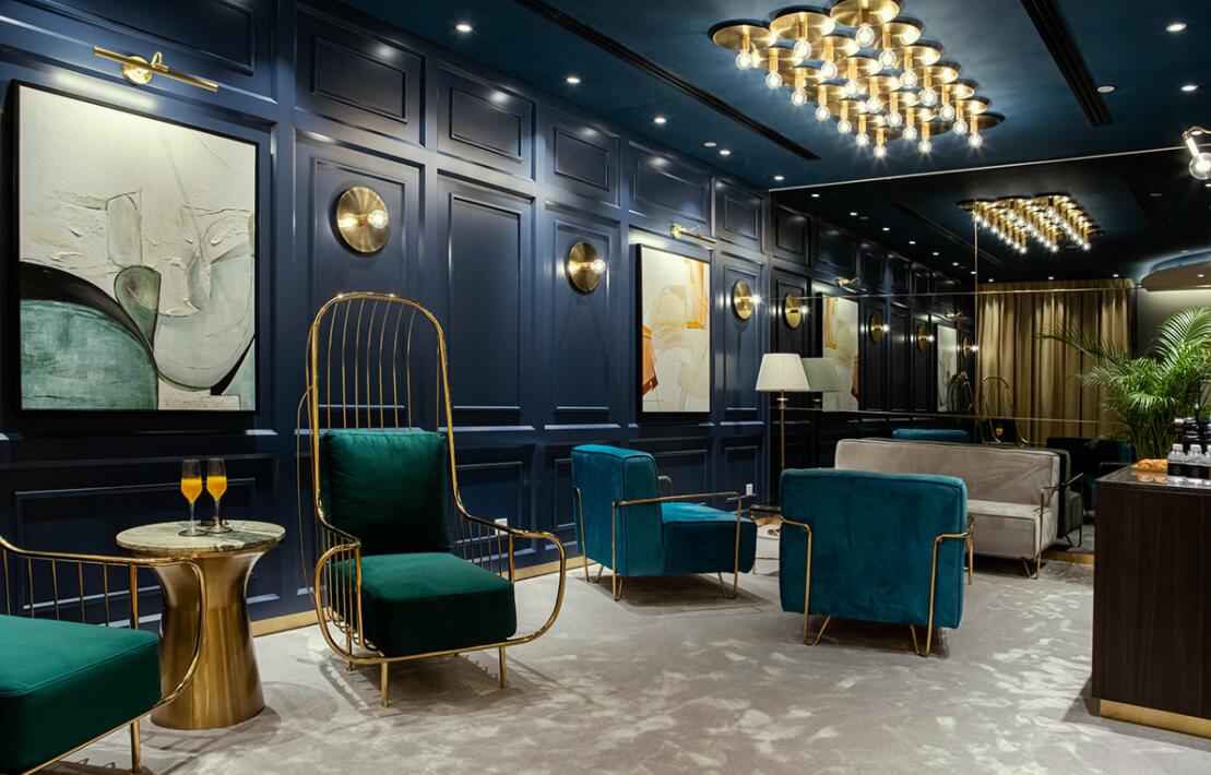 PABLO BLAU高端護膚美容會所診所logo設計品牌形象vi設計，藍金色奢華風格