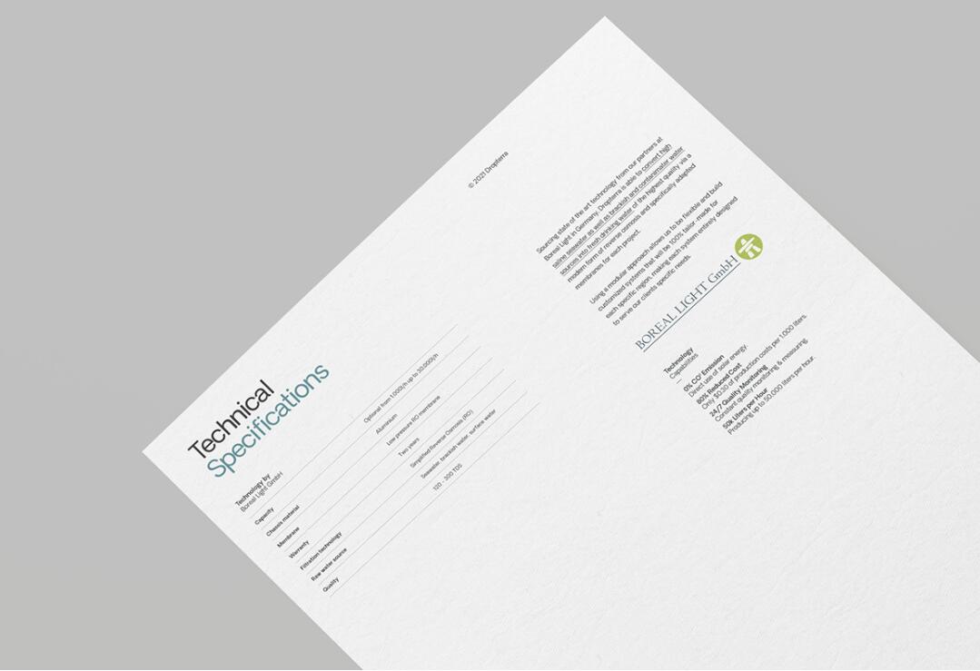 Dropterra 淡水清潔凈化公司logo設計“線條水滴”元素