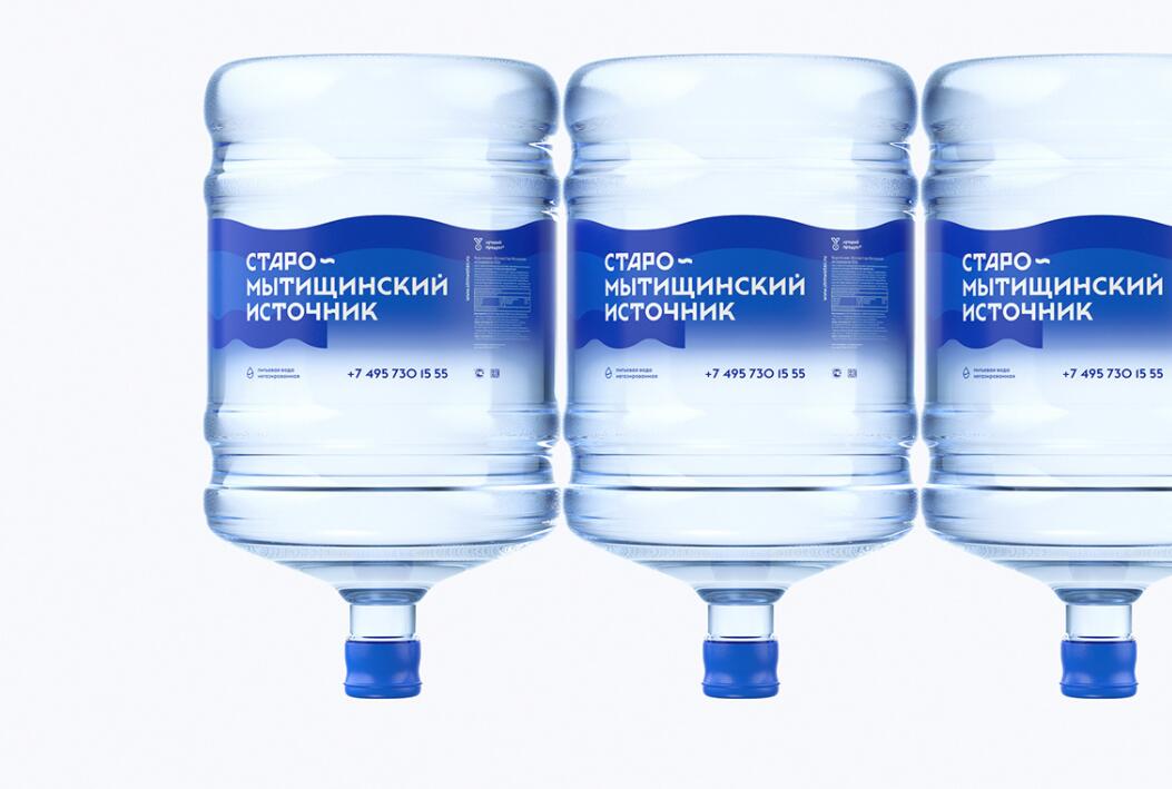 STM 礦泉水包裝設計“漸變藍色波浪線條”元素