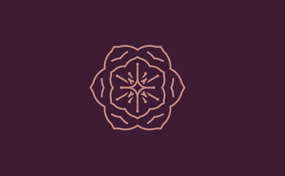 Espa?o Dermato 皮膚病醫療診所及醫美醫院logo設計vi設計，桃花元素