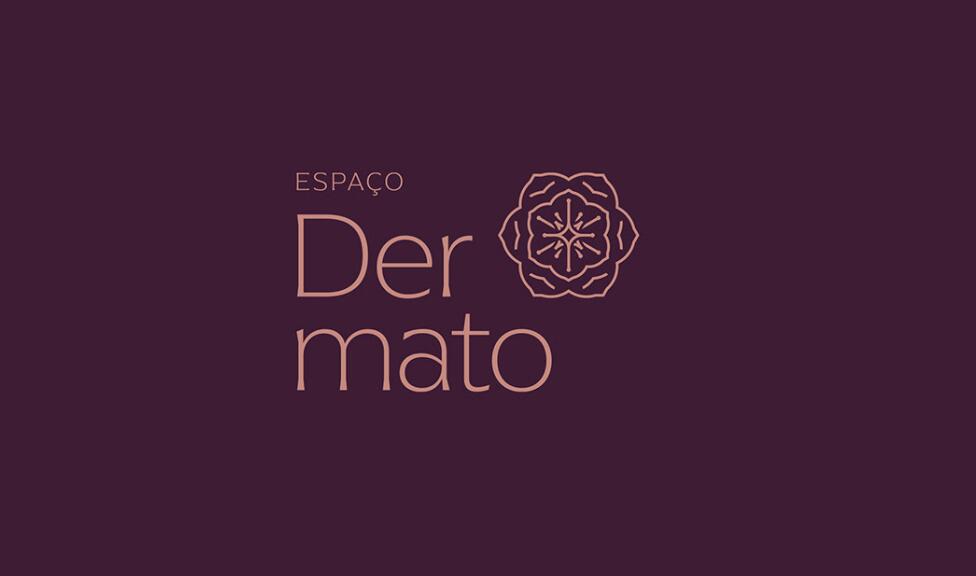 Espa?o Dermato 皮膚病醫療診所及醫美醫院logo設計vi設計，桃花元素
