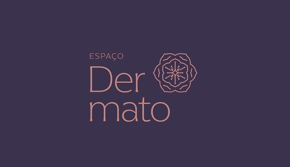 Espa?o Dermato 皮膚病醫療診所及醫美醫院logo設計vi設計，桃花元素