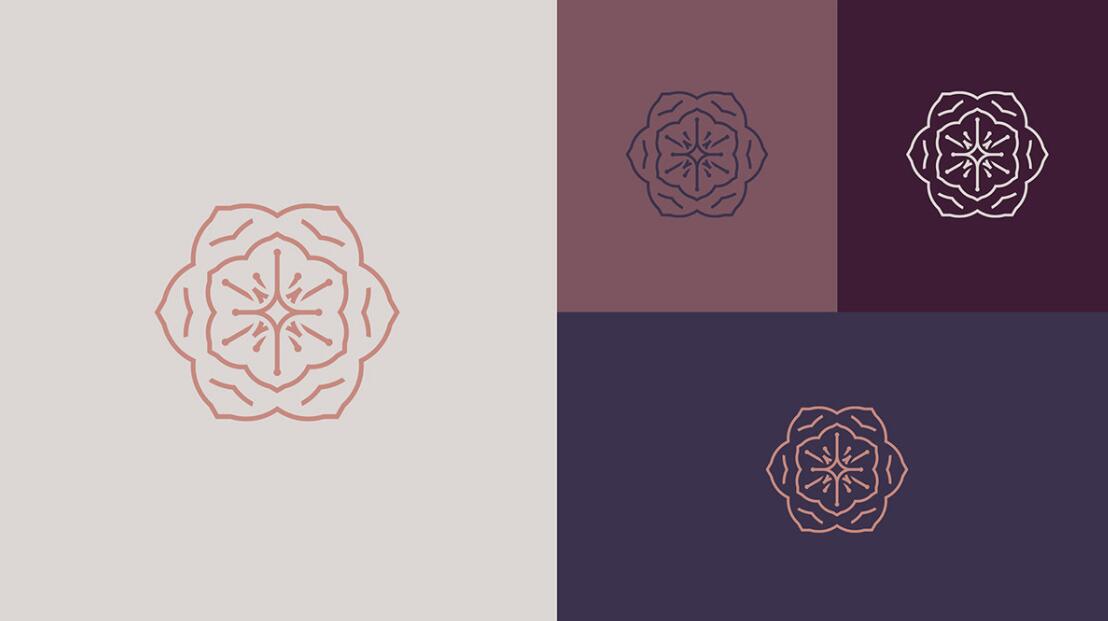 Espa?o Dermato 皮膚病醫療診所及醫美醫院logo設計vi設計，桃花元素