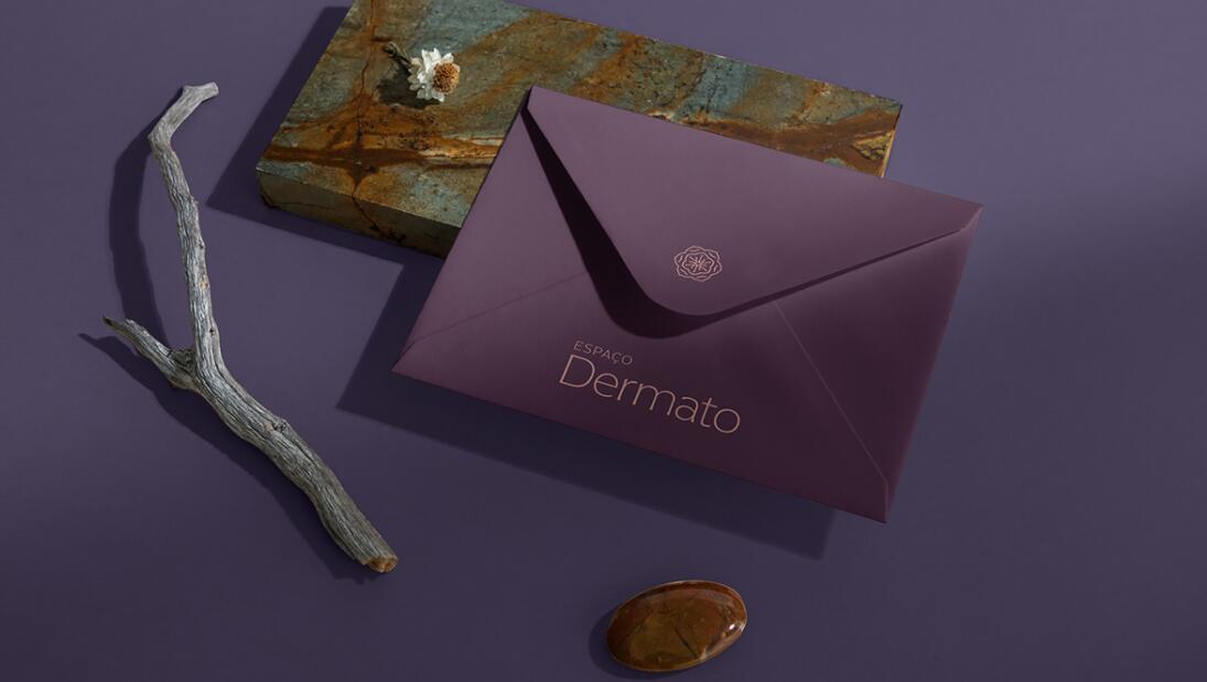 Espa?o Dermato 皮膚病醫療診所及醫美醫院logo設計vi設計，桃花元素