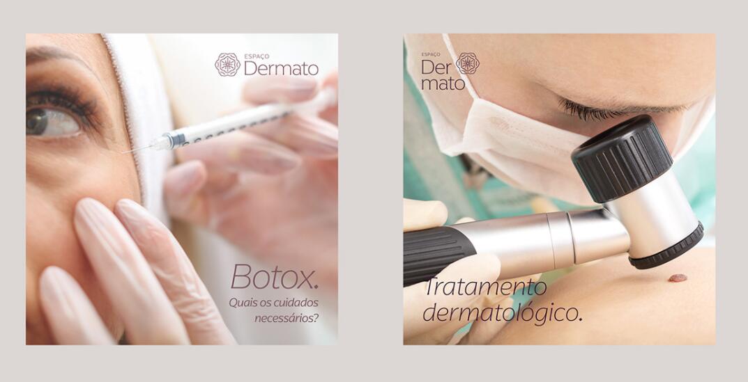 Espa?o Dermato 皮膚病醫療診所及醫美醫院logo設計vi設計，桃花元素