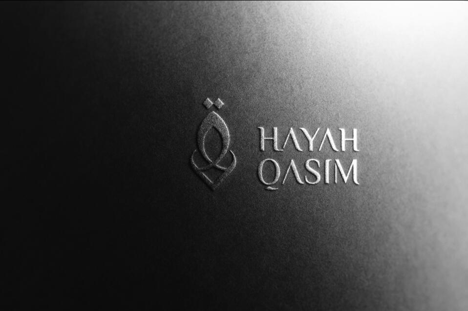 Hayah Qasim 微整形美容保健機構logo設計vi設計，優雅藝術尊貴風格