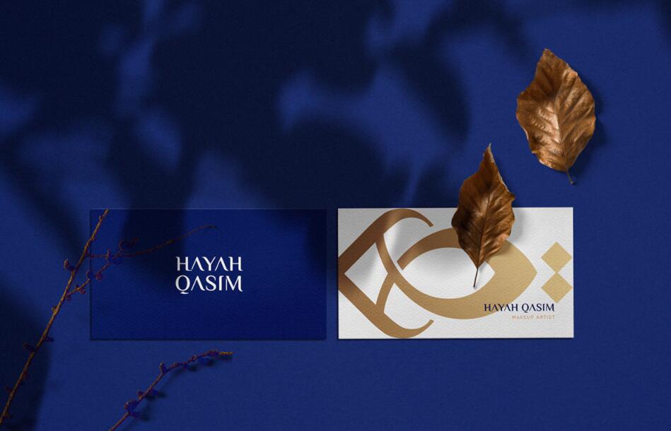 Hayah Qasim 微整形美容保健機構logo設計vi設計，優雅藝術尊貴風格