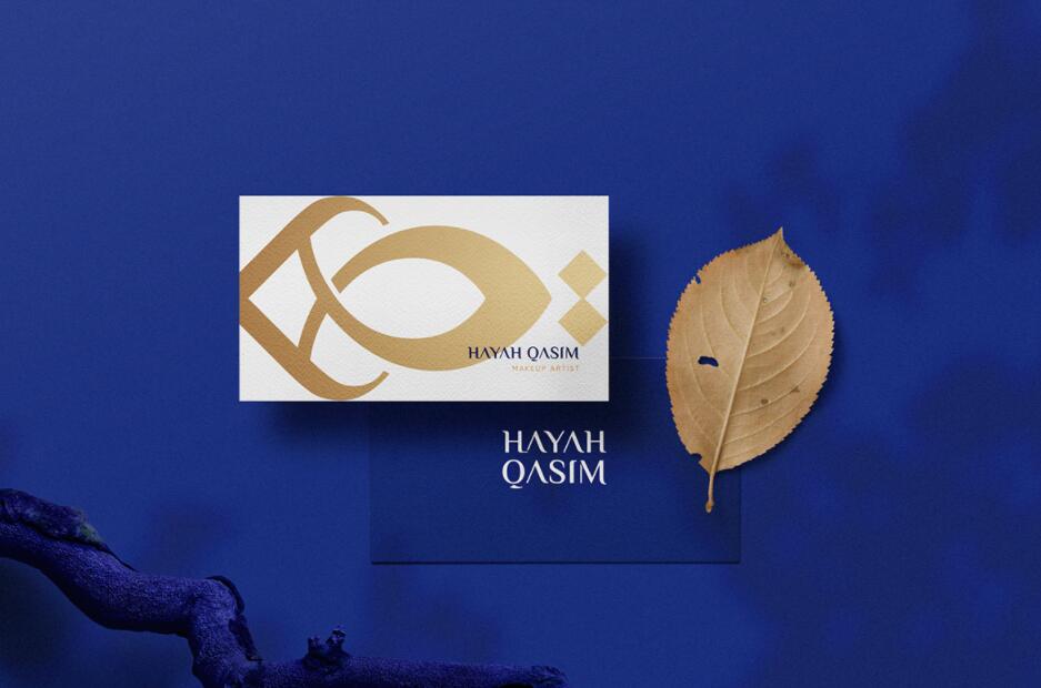 Hayah Qasim 微整形美容保健機構logo設計vi設計，優雅藝術尊貴風格