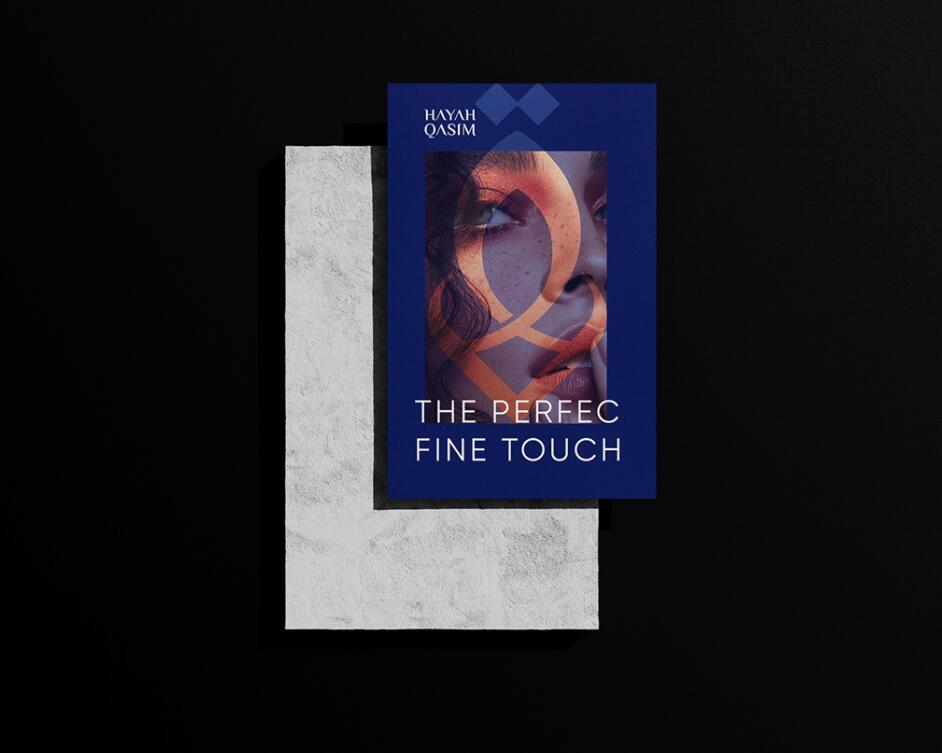 Hayah Qasim 微整形美容保健機構logo設計vi設計，優雅藝術尊貴風格