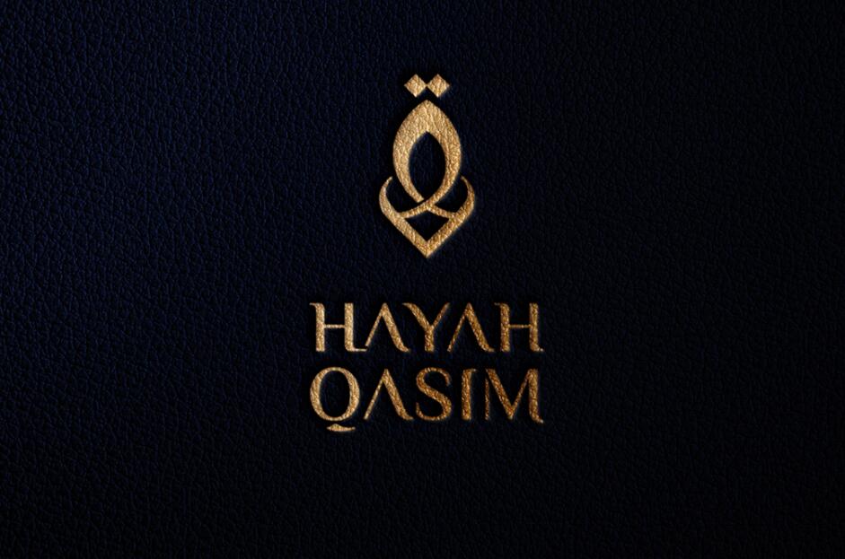 Hayah Qasim 微整形美容保健機構logo設計vi設計，優雅藝術尊貴風格