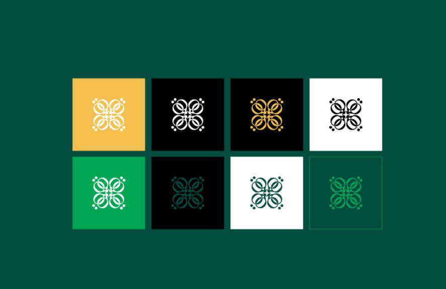 Qatfa 蜂蜜在線商店對稱Q字母logo設計