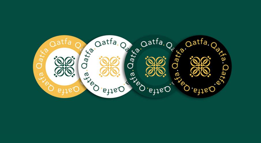 Qatfa 蜂蜜在線商店對稱Q字母logo設計