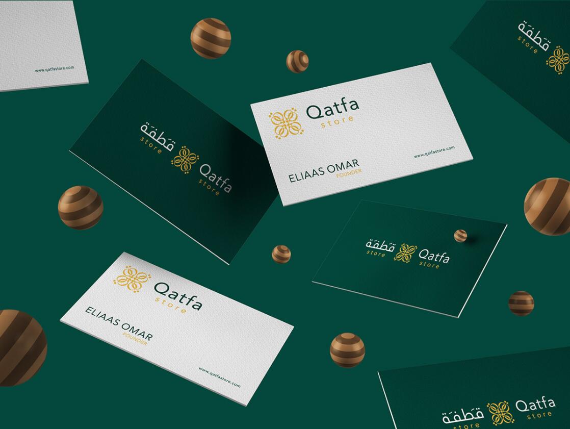 Qatfa 蜂蜜在線商店對稱Q字母logo設計