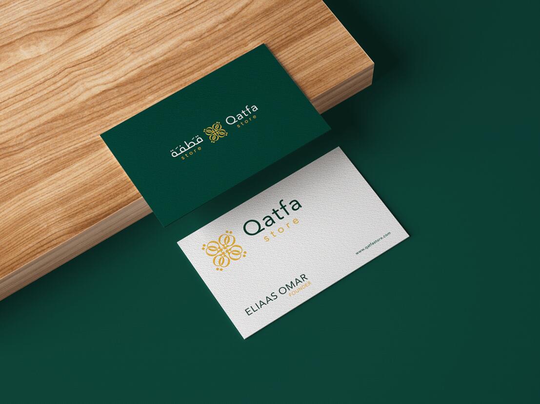 Qatfa 蜂蜜在線商店對稱Q字母logo設計