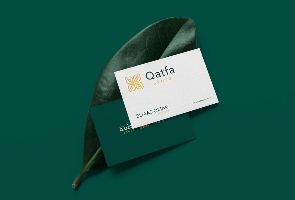 Qatfa 蜂蜜在線商店對稱Q字母logo設計