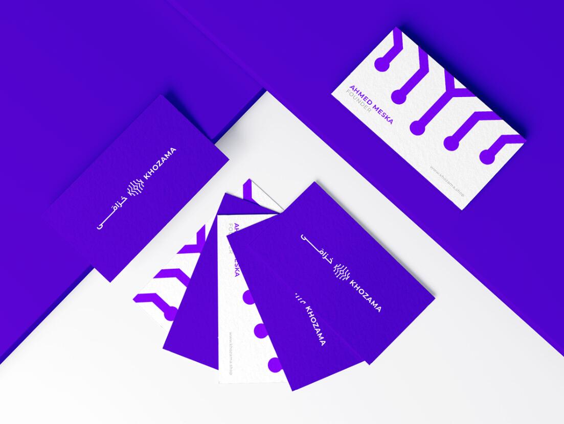 Khozama數(shù)碼科技電子產(chǎn)品在線商店品牌logo設(shè)計(jì)vi設(shè)計(jì)，“字母k+電路”圖案