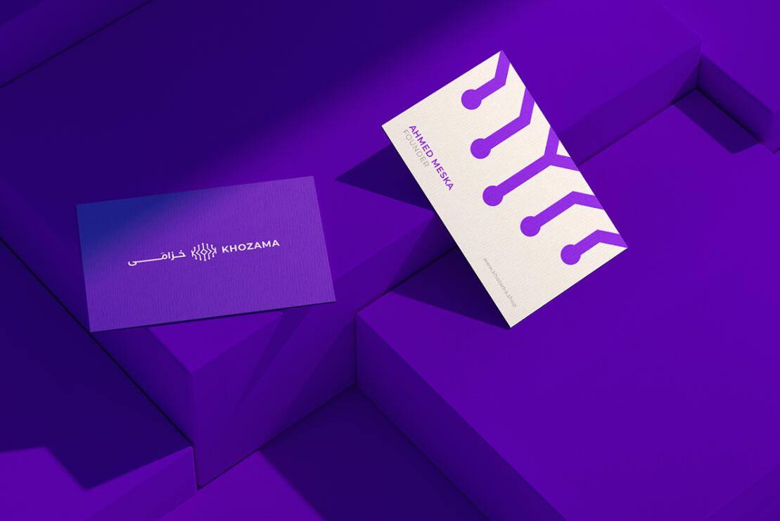 Khozama數(shù)碼科技電子產(chǎn)品在線商店品牌logo設(shè)計(jì)vi設(shè)計(jì)，“字母k+電路”圖案