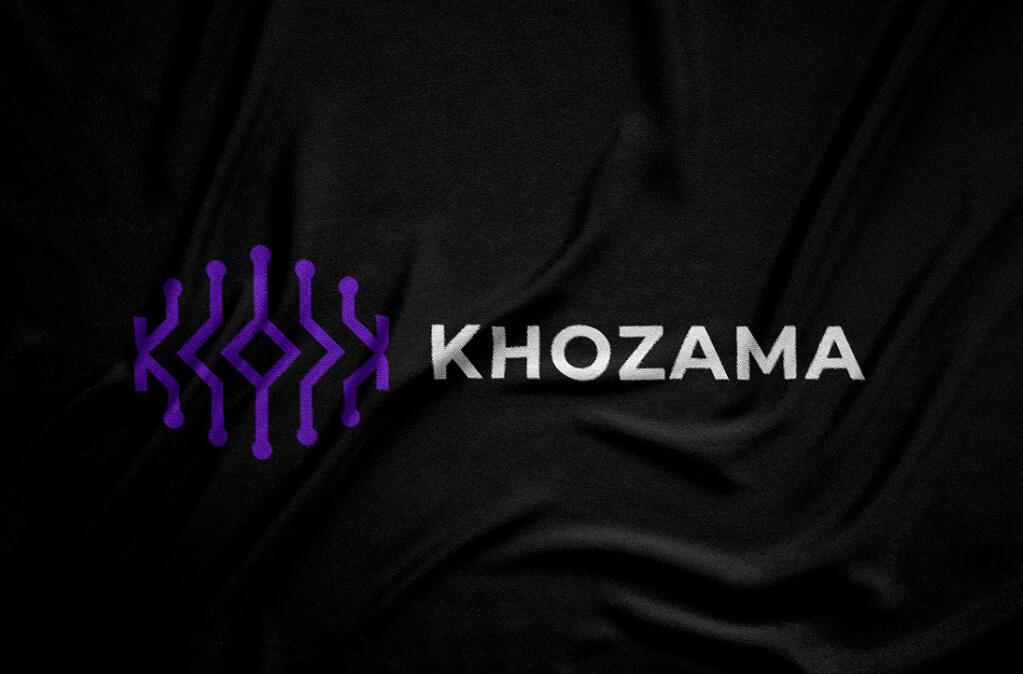 Khozama數(shù)碼科技電子產(chǎn)品在線商店品牌logo設(shè)計(jì)vi設(shè)計(jì)，“字母k+電路”圖案