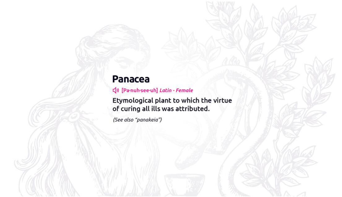 Panacea 女性體型矯正健康美容整理護理醫(yī)院logo設(shè)計，女神輪廓圖形