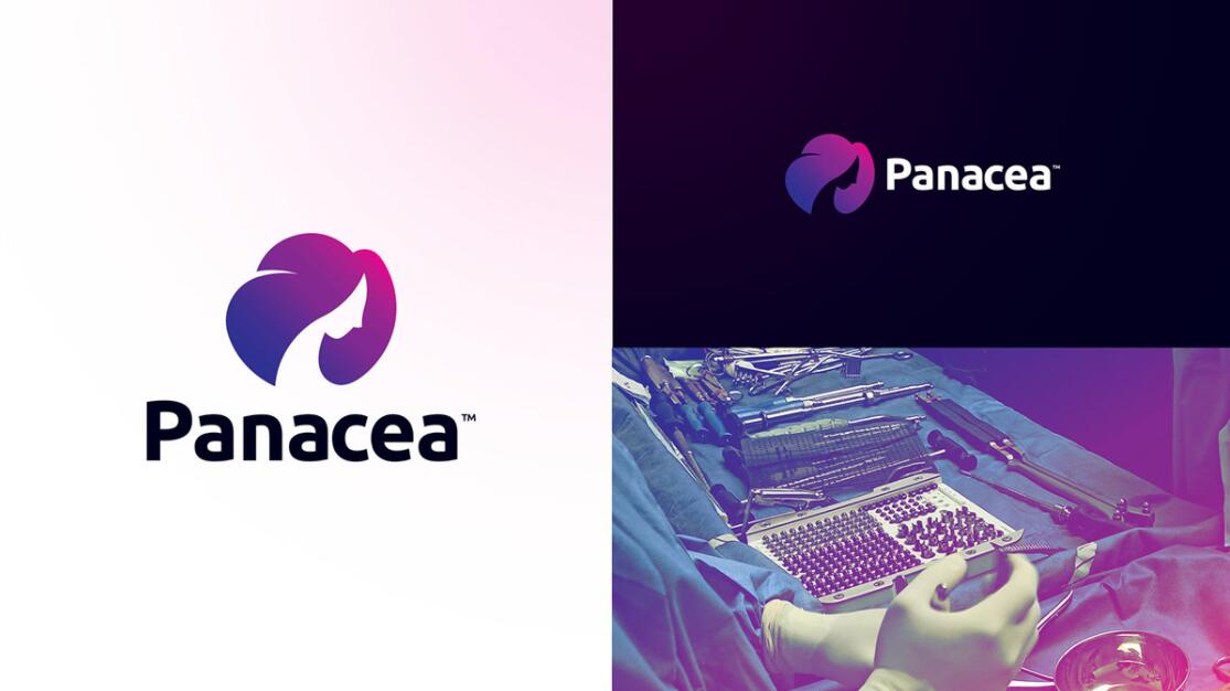 Panacea 女性體型矯正健康美容整理護理醫(yī)院logo設(shè)計，女神輪廓圖形