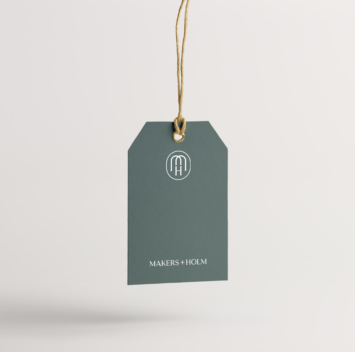 Makers+Holm 全屋建材家居家具品牌logo設(shè)計“MH“花押字母徽標(biāo)，自然優(yōu)雅