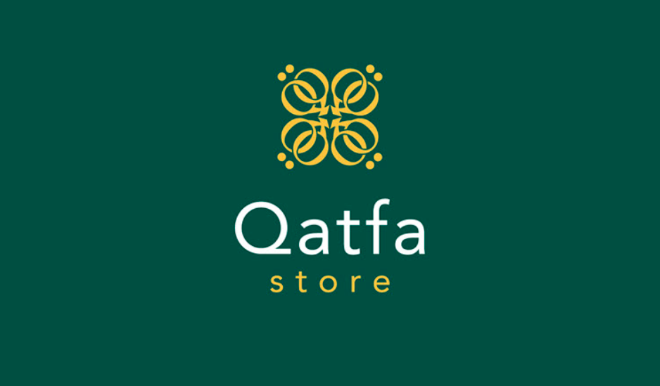 Qatfa 蜂蜜在線商店對稱Q字母logo設計