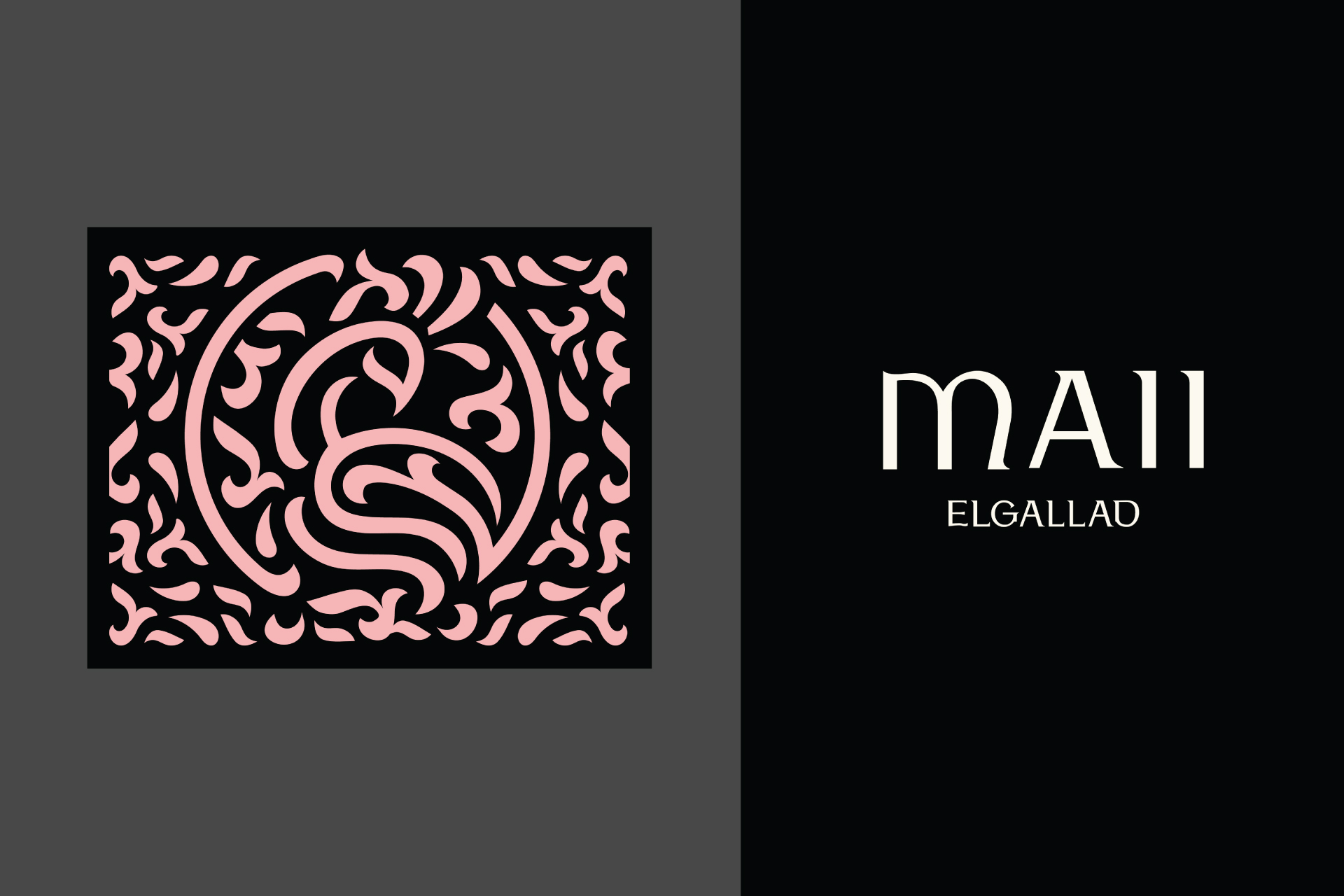 Maii時裝服飾logo設計vi設計“孔雀”線條藝術插畫