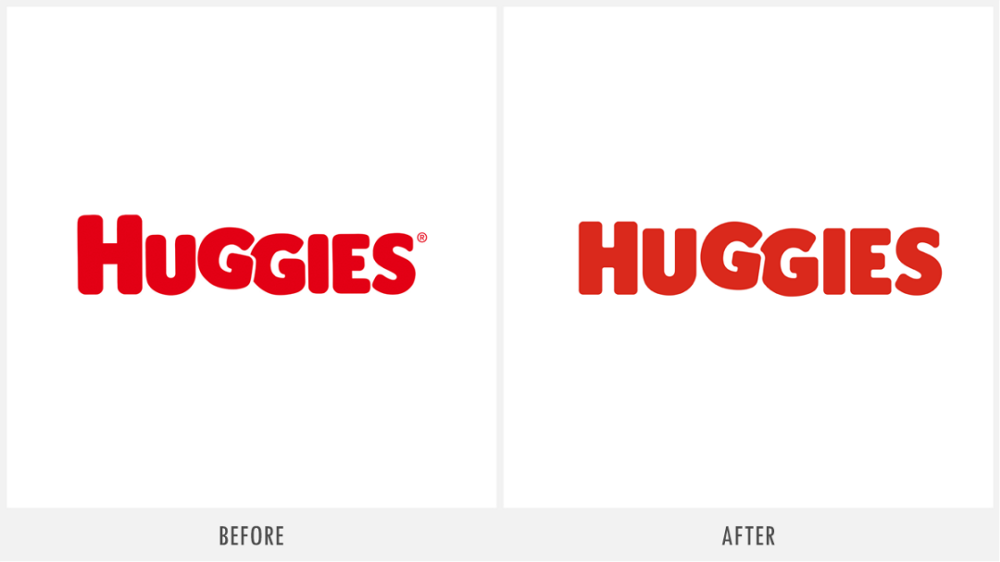 Huggies母嬰用品紙尿褲品牌vi視覺形象升級，H字母logo設計吉祥物設計