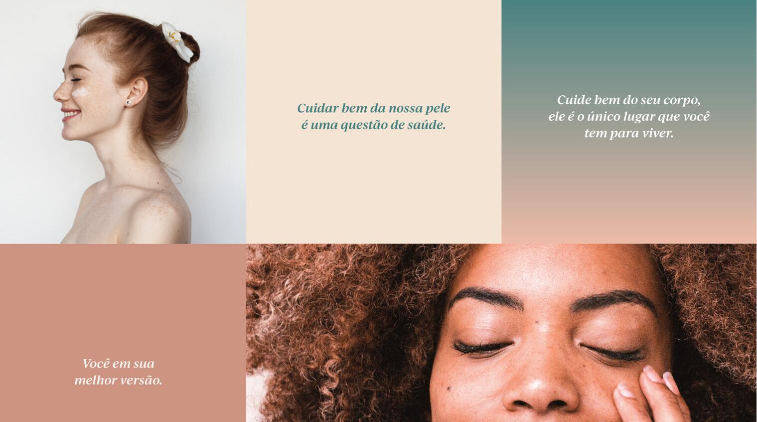 Plena皮膚科美容護理診所logo設計品牌vi形象設計，綠粉雙色漸變風格