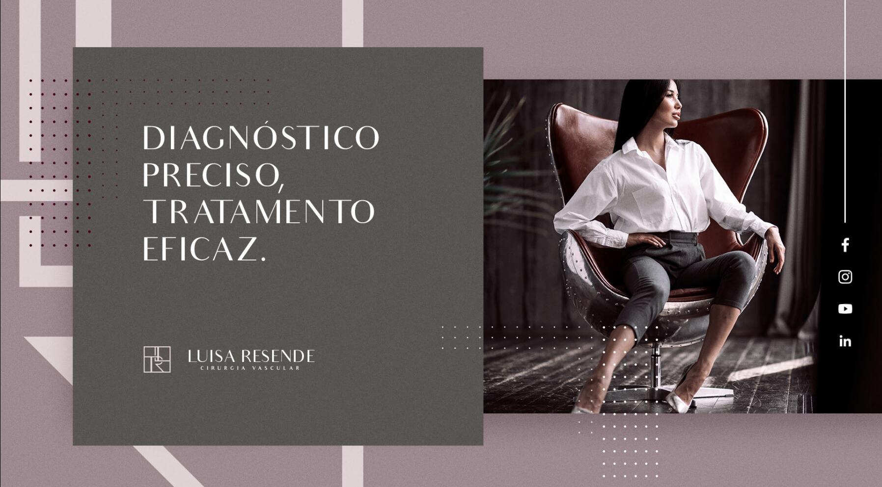 Luisa Resend 博士醫(yī)學(xué)美容診所logo設(shè)計(jì)LR組合與暗粉灰vi設(shè)計(jì)