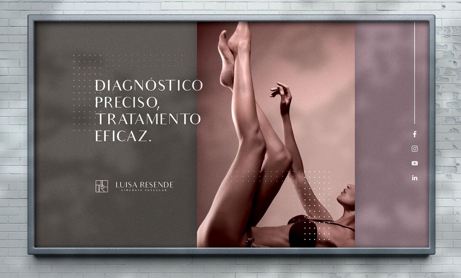 Luisa Resend 博士醫(yī)學(xué)美容診所logo設(shè)計(jì)LR組合與暗粉灰vi設(shè)計(jì)