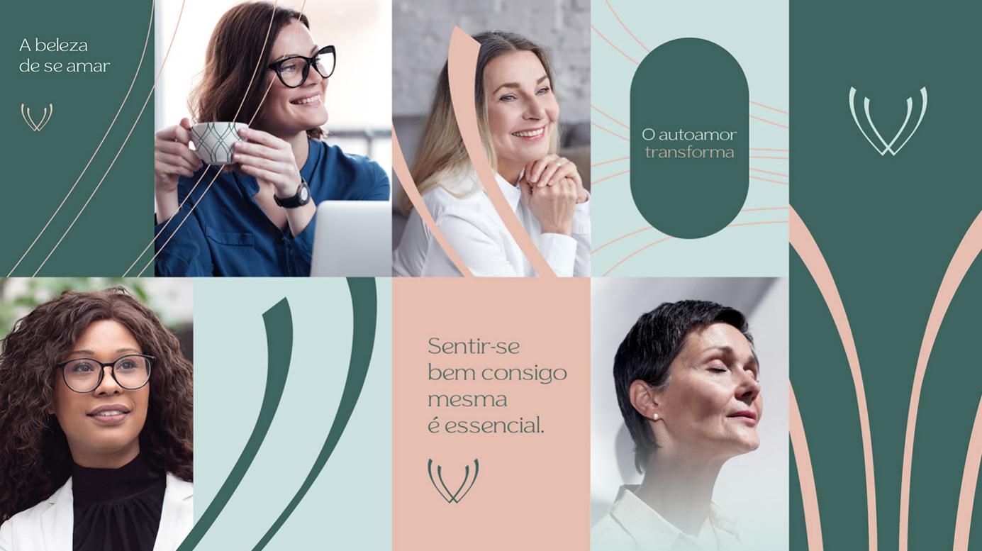 Vanessa 中老年女性美容整形醫生品牌vi形象設計logo設計。V字母識別與綠淺綠粉三色