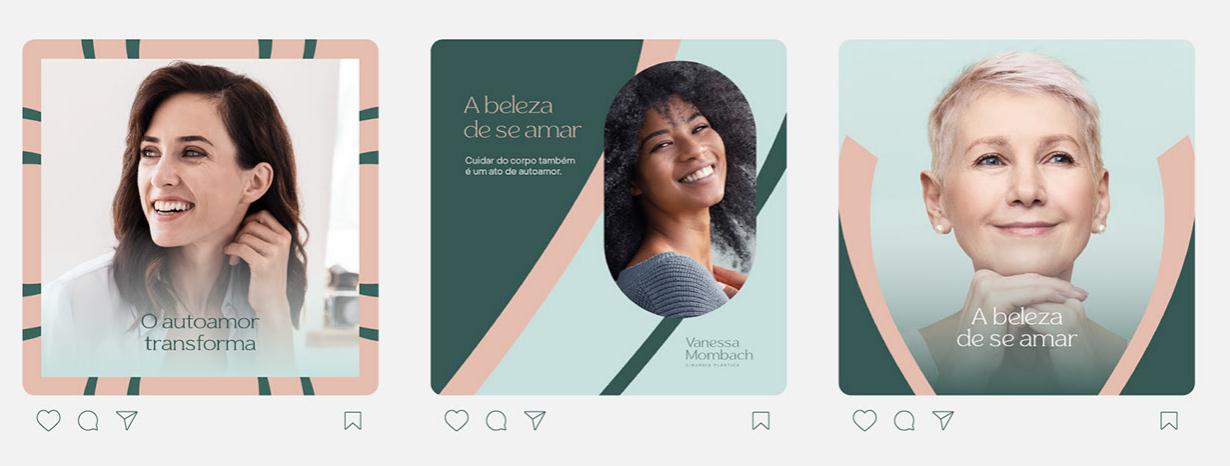 Vanessa 中老年女性美容整形醫生品牌vi形象設計logo設計。V字母識別與綠淺綠粉三色