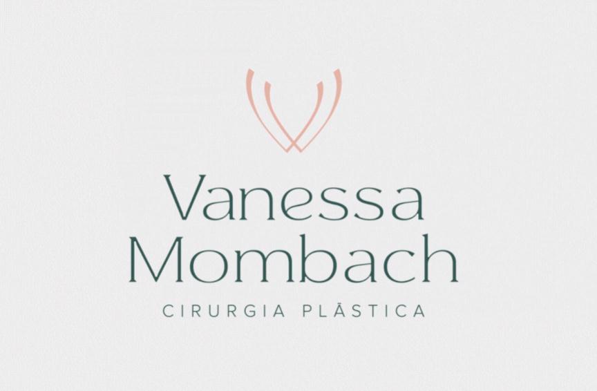 Vanessa 中老年女性美容整形醫生品牌vi形象設計logo設計。V字母識別與綠淺綠粉三色