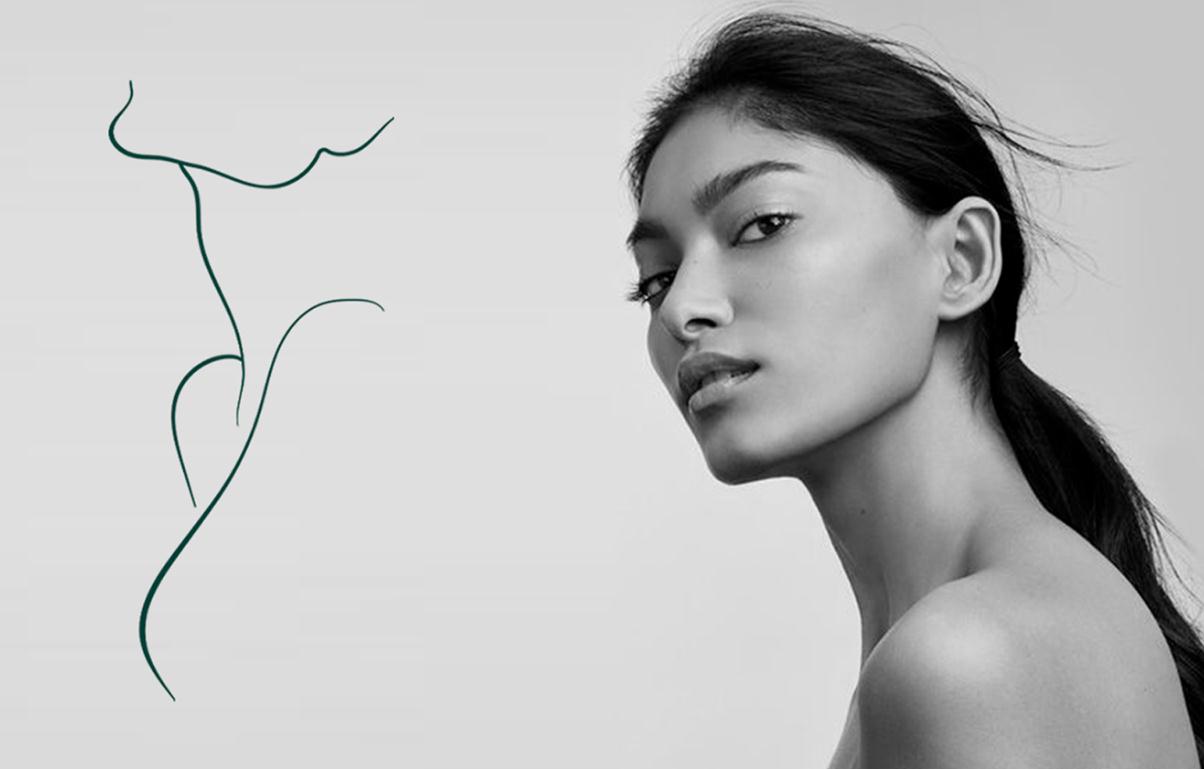 Zatt 美容整形外科診所logo設計vi設計，綠金配色清新精致風格