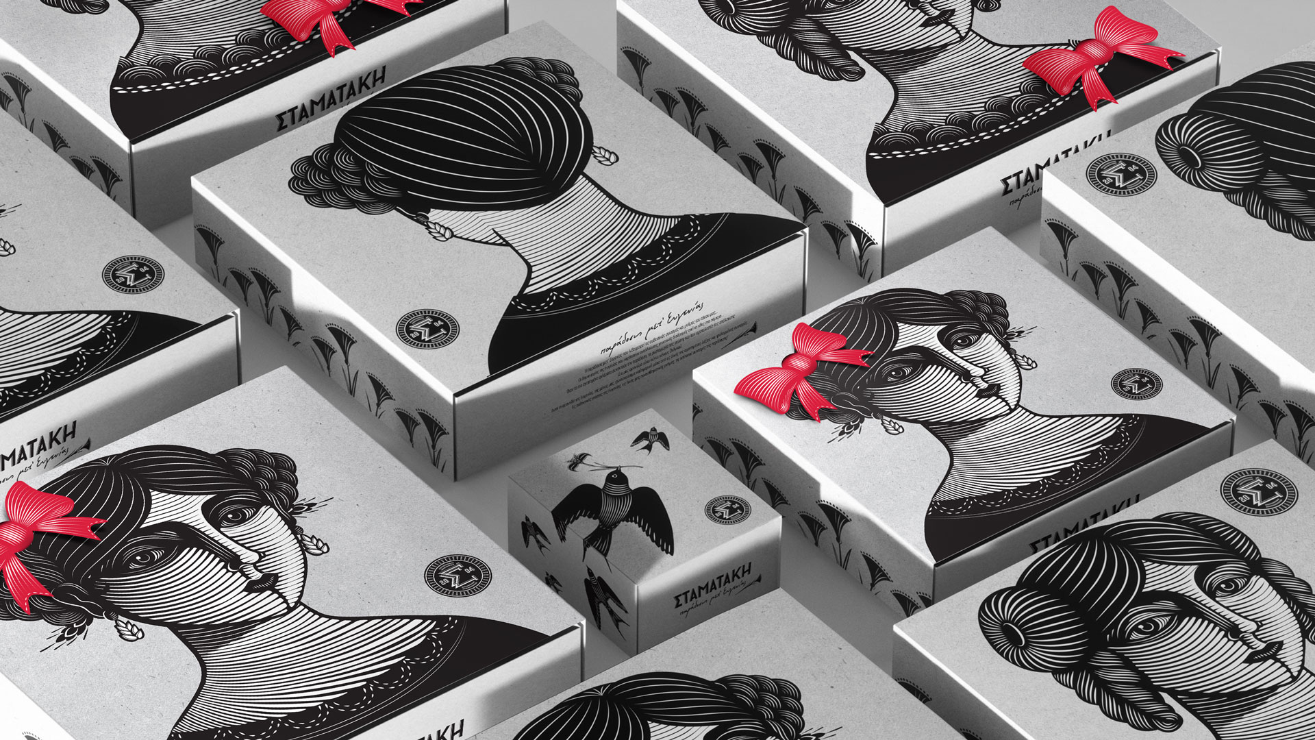 Eugenia 面包糕點包裝設計,非常藝術的女性頭像黑白線條插畫 Eugenia 面包糕點包裝設計,非常藝術的女性頭像黑白線條插畫