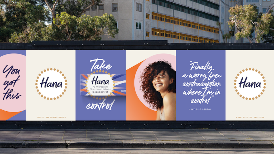OTC非處方藥HANA避孕藥品牌創建-視覺形象識別與logo包裝宣傳廣告設計