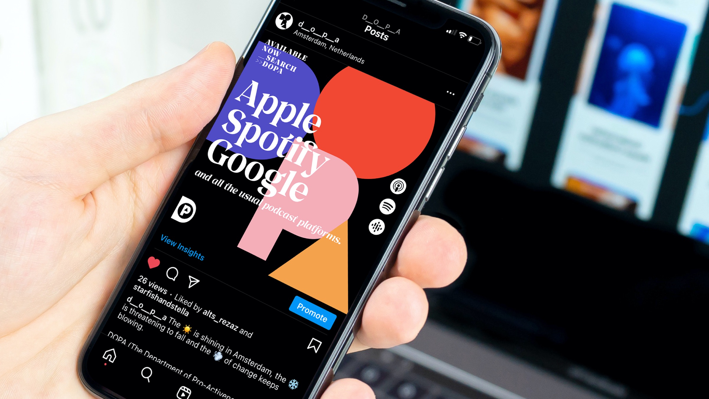 DOPA 健康播客平臺logo設(shè)計vi設(shè)計。幾何矢量風(fēng)格