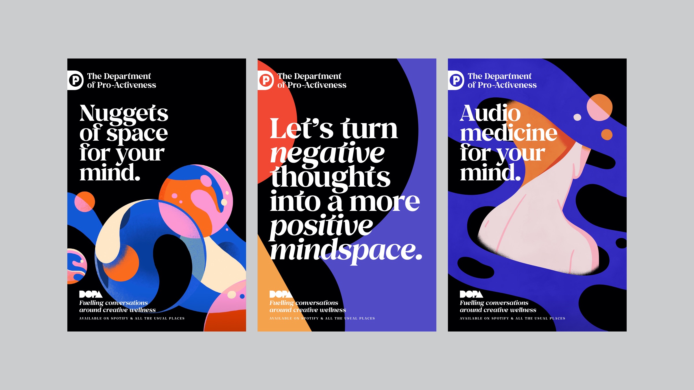 DOPA 健康播客平臺logo設(shè)計vi設(shè)計。幾何矢量風(fēng)格