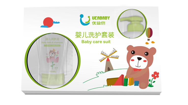 優益倍嬰兒護膚品品牌標志LOGO設計包裝設計