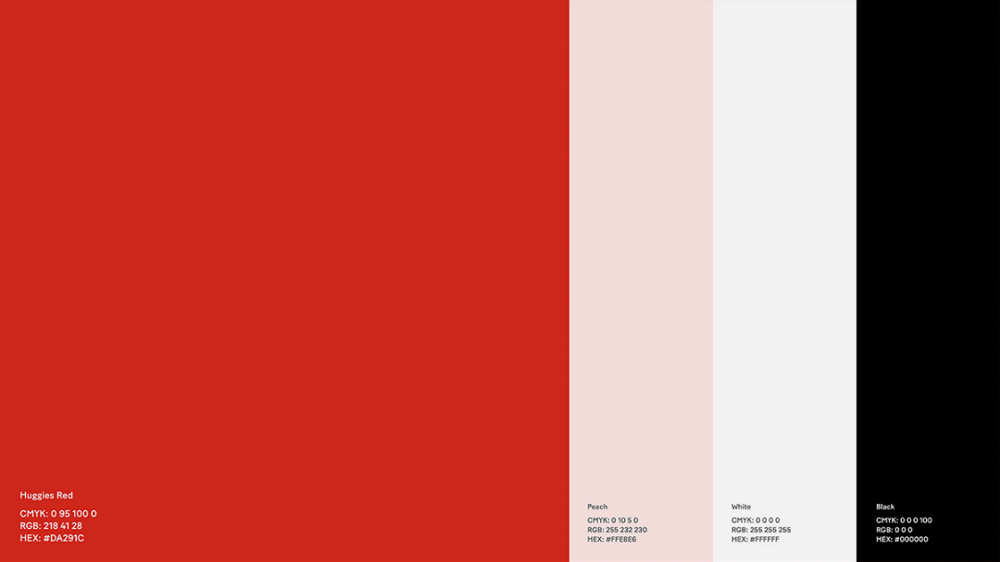 Huggies母嬰用品紙尿褲品牌vi視覺形象升級，H字母logo設計吉祥物設計