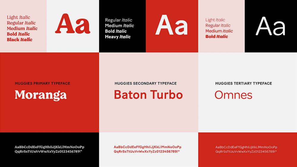 Huggies母嬰用品紙尿褲品牌vi視覺形象升級，H字母logo設計吉祥物設計