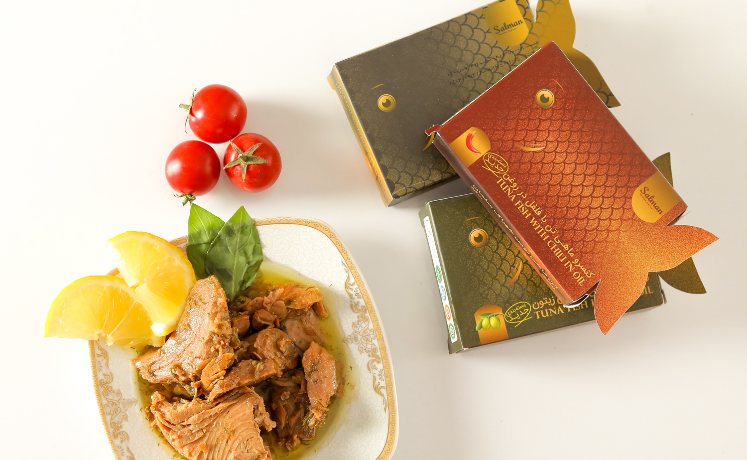 薩爾曼金槍魚罐頭包裝設計“魚鱗圖案”