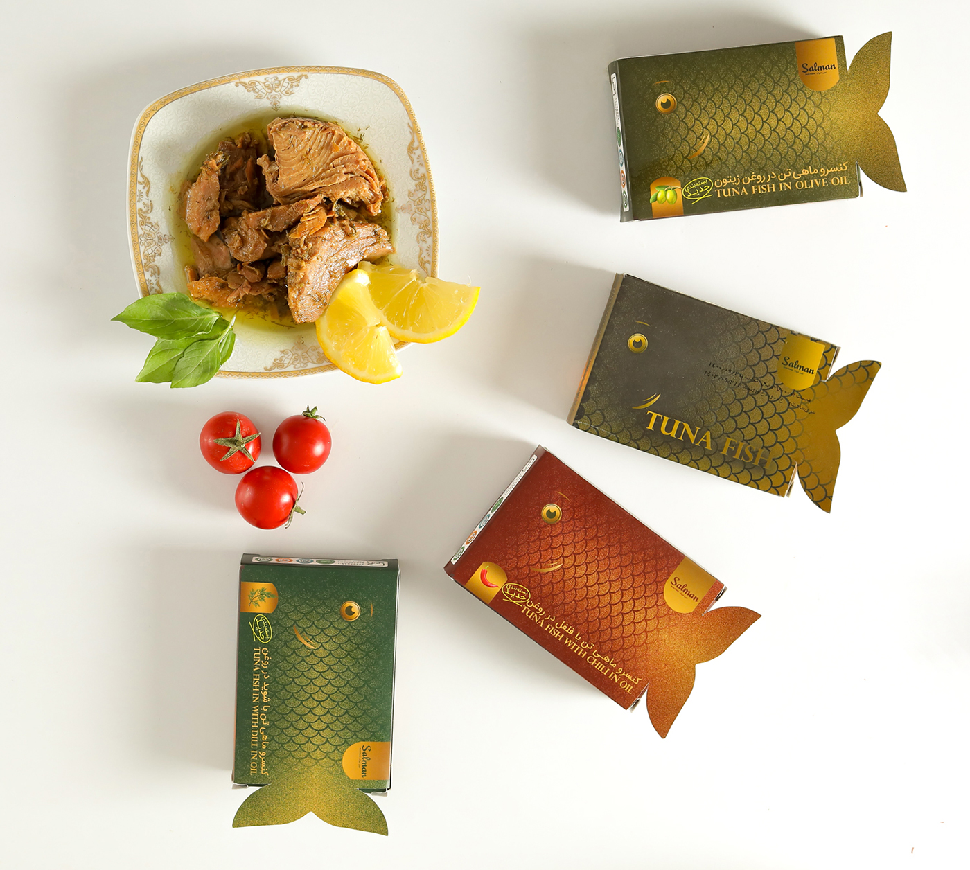 薩爾曼金槍魚罐頭包裝設計“魚鱗圖案”