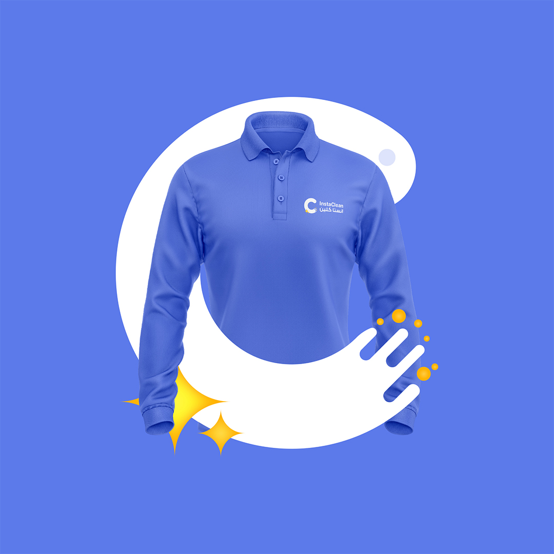 Instaclean房屋清潔服務(wù)公司logo設(shè)計(jì)vi形象設(shè)計(jì)，淡紫蘭清爽扁平風(fēng)格