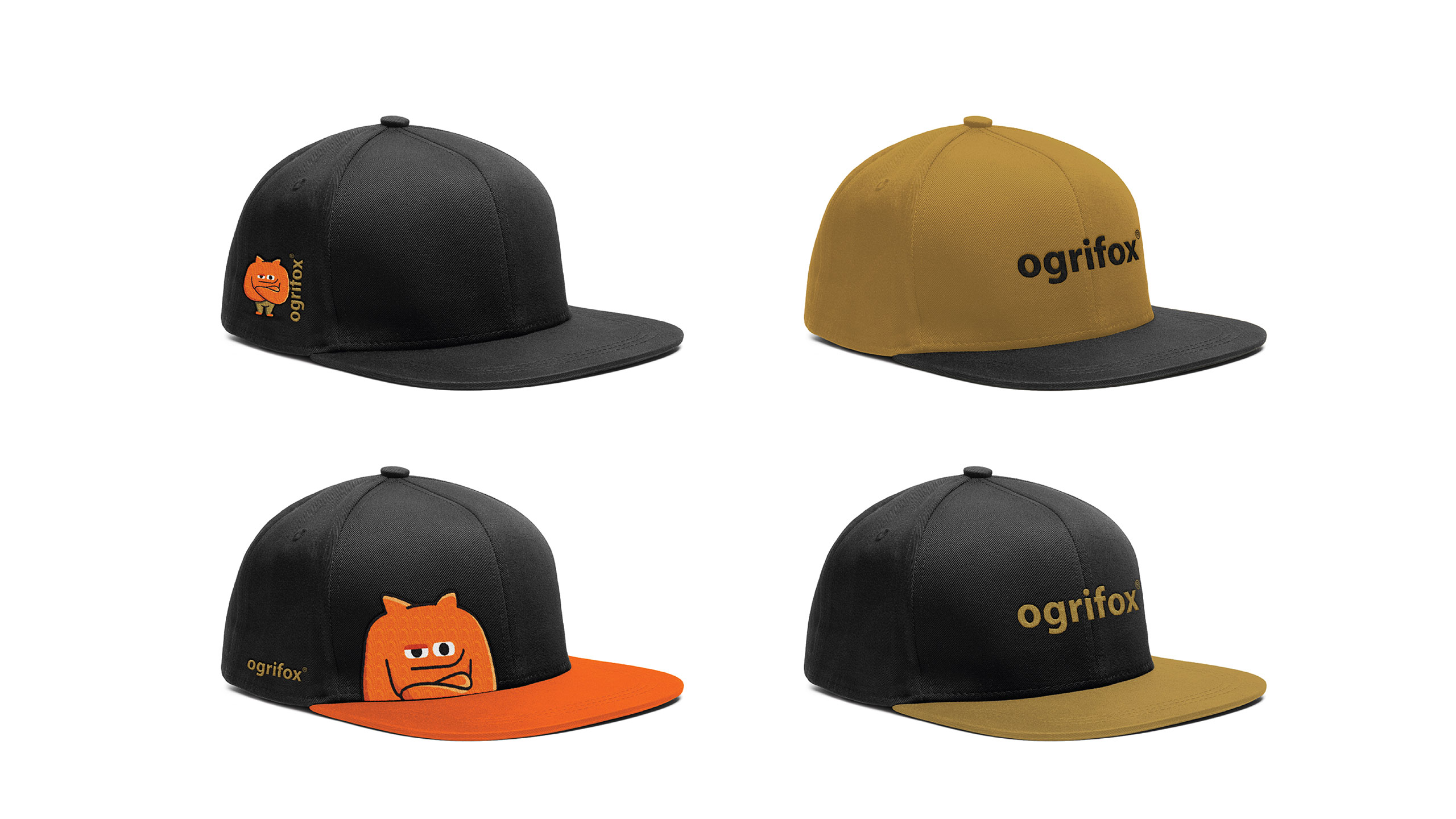 Ogrifox 安全防護服手套帽子工具工作服服飾“狐貍巨人”品牌卡通吉祥物設計及物料應用-帽子