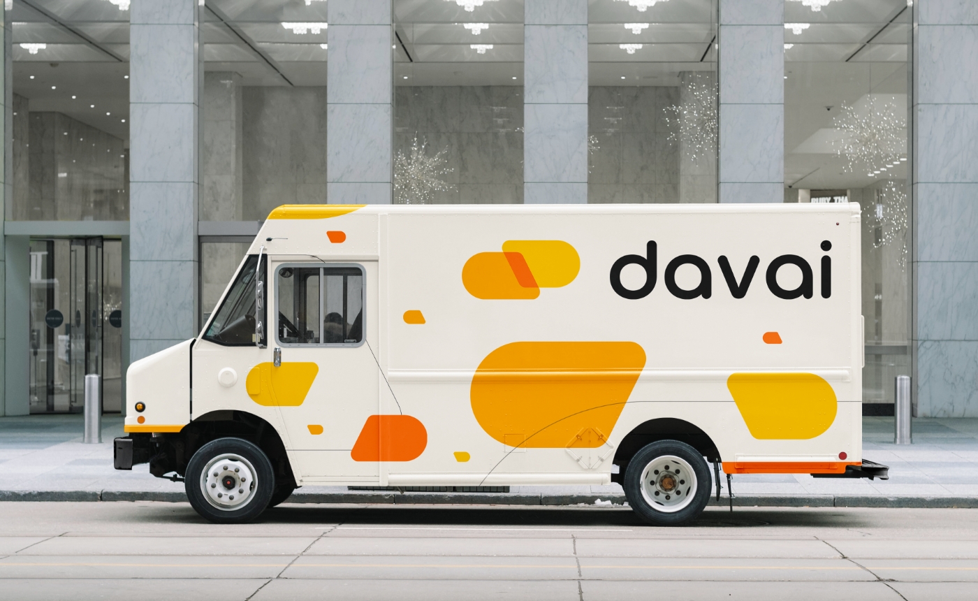 B2B制藥Davai平臺logo設計vi設計，橙色醫藥膠囊風格