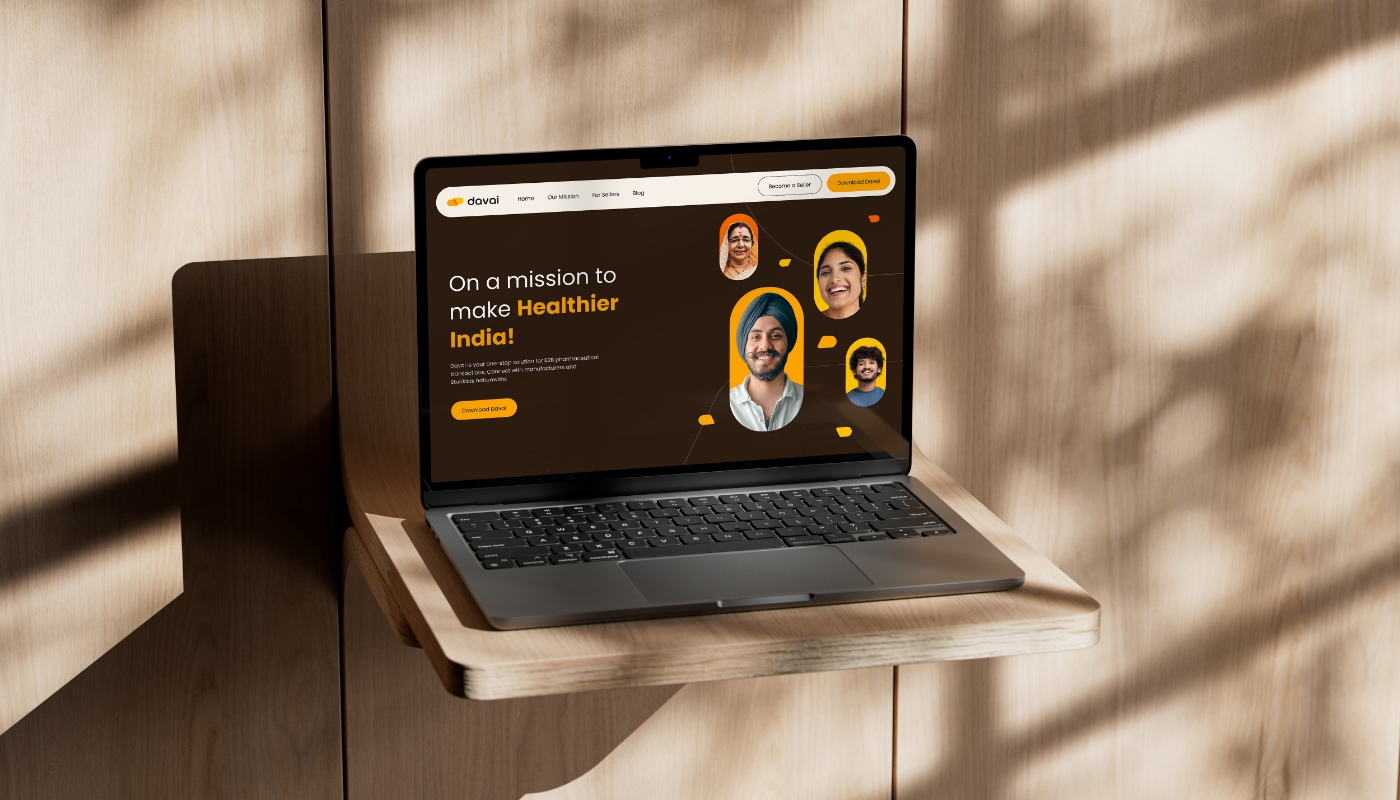 B2B制藥Davai平臺logo設計vi設計，橙色醫藥膠囊風格