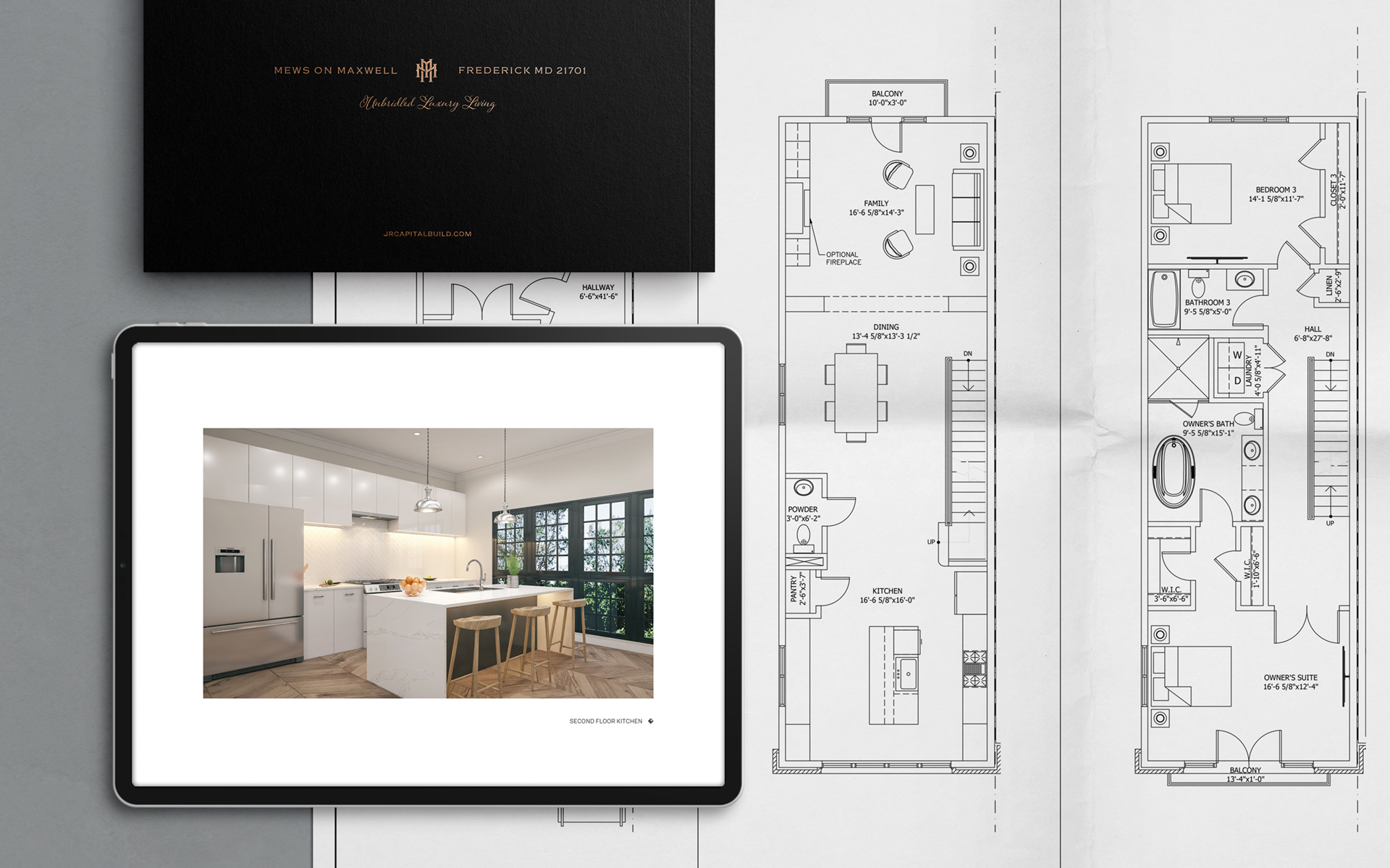 Mews 英式聯排別墅房地產樓盤項目M雙字母徽標logo設計及樓書畫冊設計-上海品牌設計公司